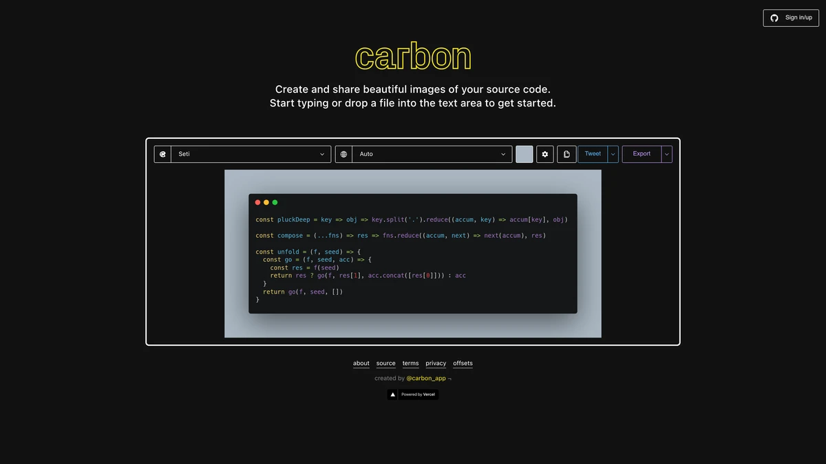 Carbon screenshot