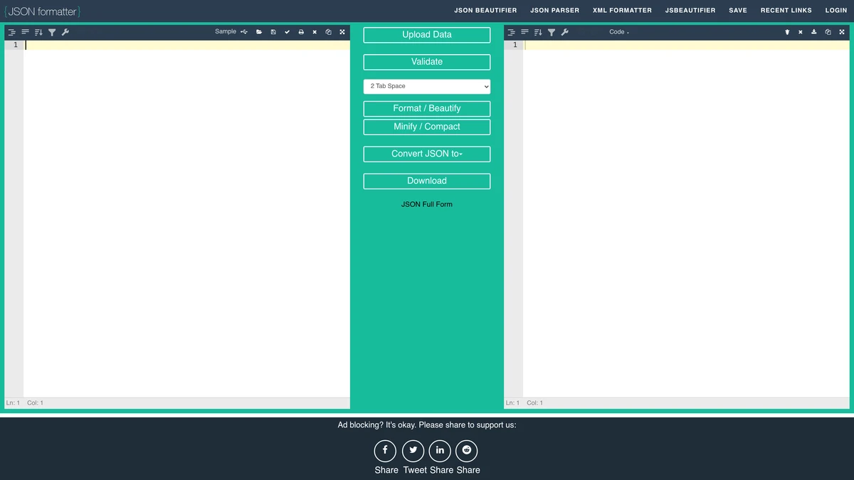 JSON Formatter screenshot