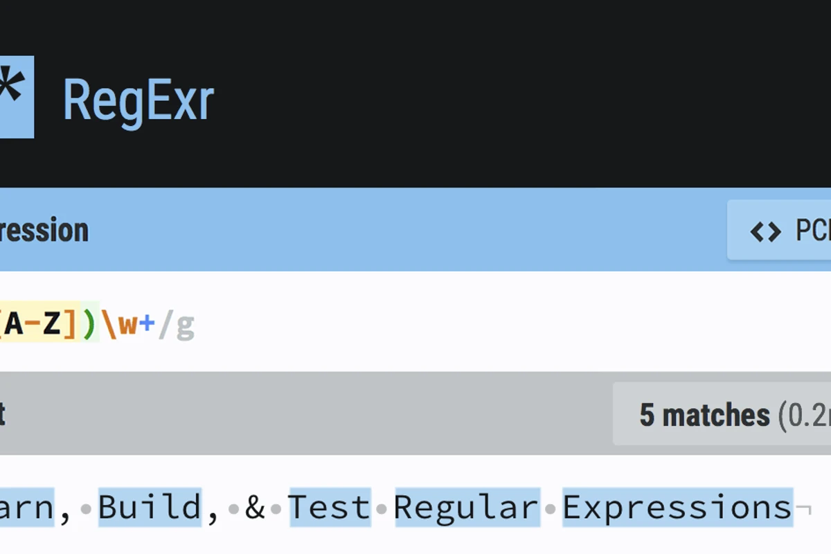 RegExr screenshot