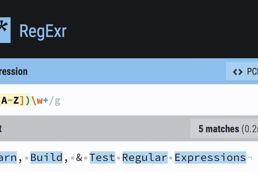 RegExr screenshot