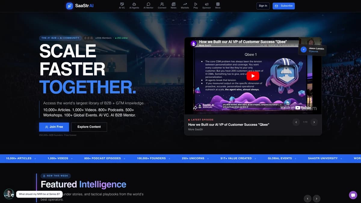 SaaStr AI screenshot