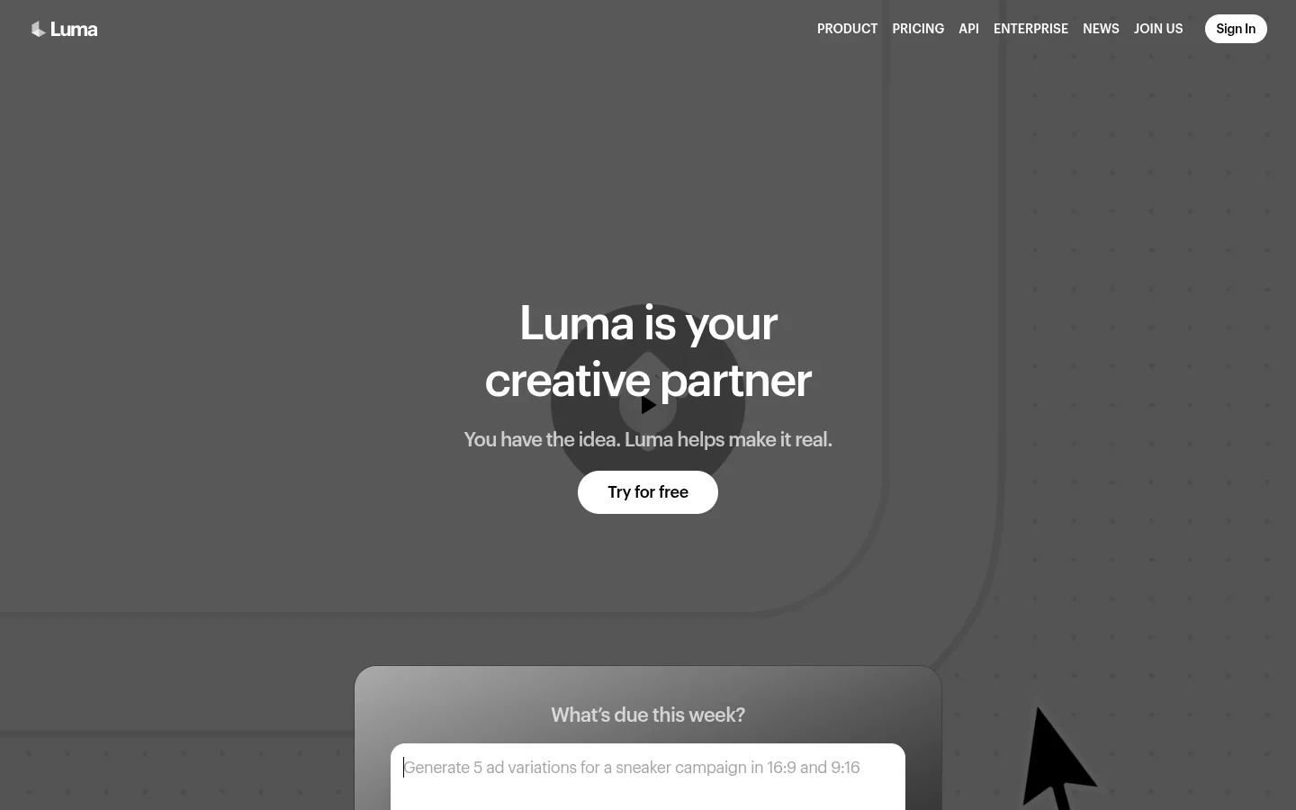 Luma AI screenshot