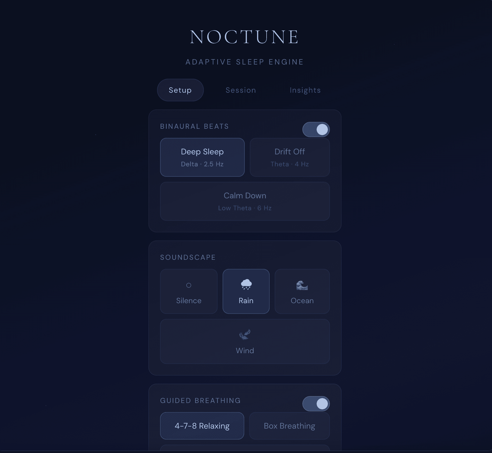 Noctune screenshot